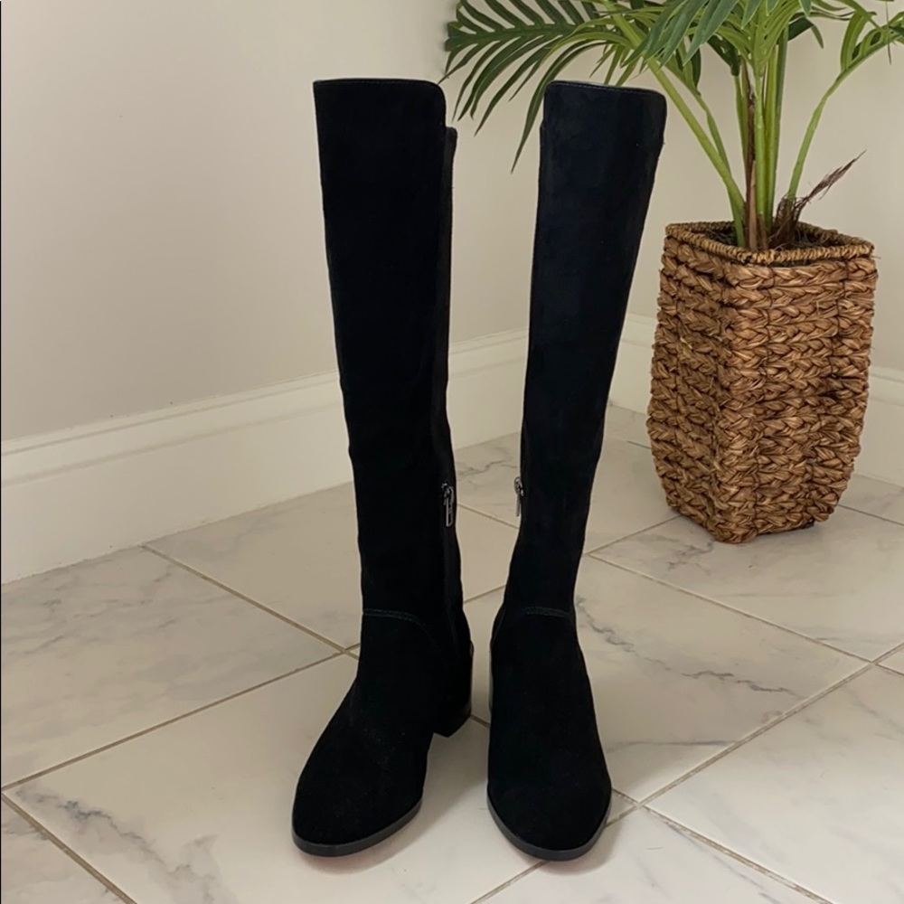 Coach suede knee height boots